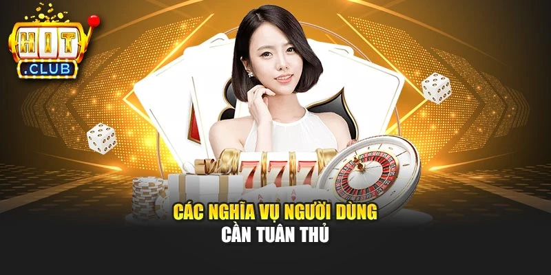 Các nghĩa vụ người dùng cần tuân thủ